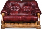 Двухместный кожаный диван-кровать Гамлет