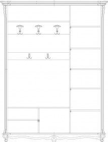 Шкаф комбинированный «Алези 1з» П540.01з-01