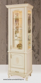 Шкаф с витриной "Оскар" с декором 