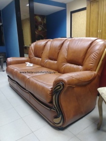 Трехместный  диван-кровать Изабель-2 (натуральная кожа). В НАЛИЧИИ.