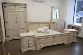 Кровать двуспальная "Викинг-01" 1,6 (1600*1950) браш