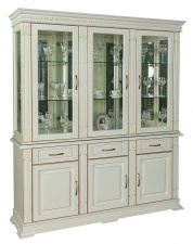 Шкаф комбинированный "Верди-Люкс 3з" (слоновая кость с золочением) Шкаф комбинированный "Верди-Люкс 3з" (слоновая кость с золочением)