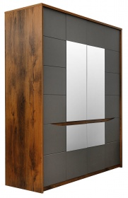 Шкаф для одежды «Монако» П528.01 дуб саттер + серый мокко