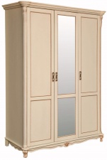 Шкаф для одежды 3д «Алези» П1.350.1.11 (П349.01) слоновая кость с золочением