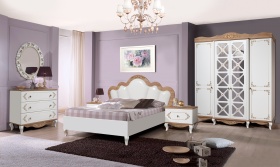 Спальня "Нелли 4.1" (каркас "белый") Спальня "Нелли 4.1" (каркас "белый")