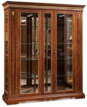 Шкаф с витриной "Милана 11" П265.11 черешня с золочением Шкаф с витриной "Милана 11" П265.11 черешня с золочением