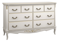 Комод "Belverom" с восемью ящиками слоновая кость с золочением